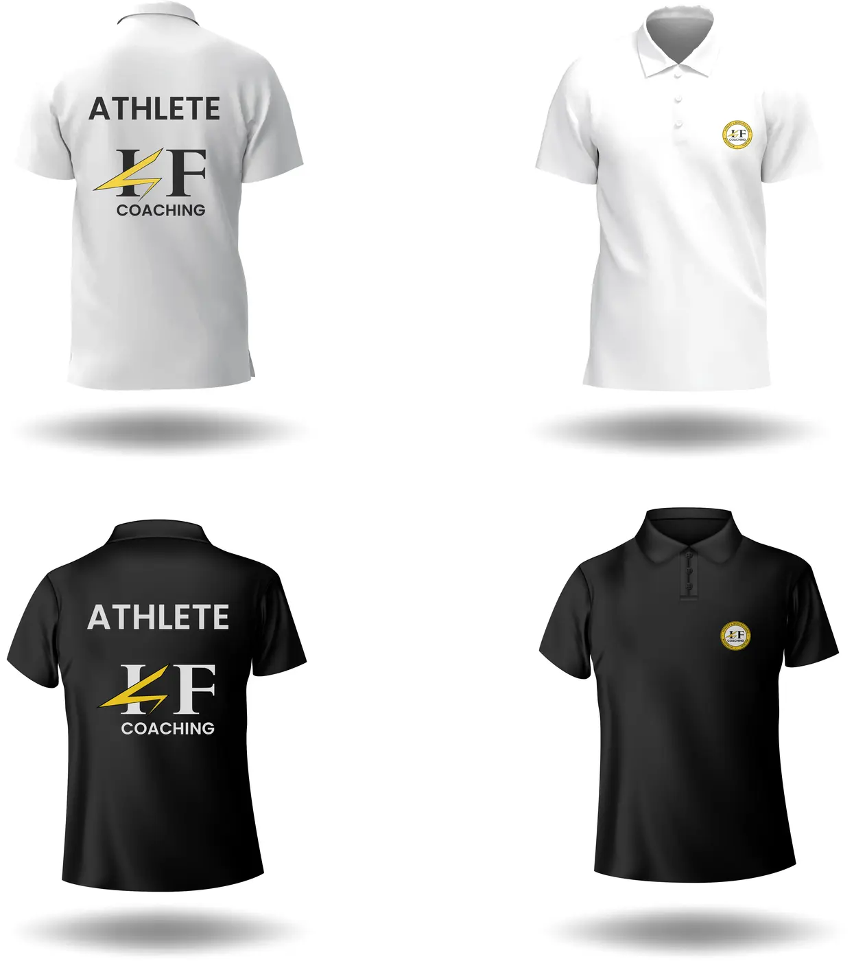 Applications de l’identité KFcoaching sur des vêtements